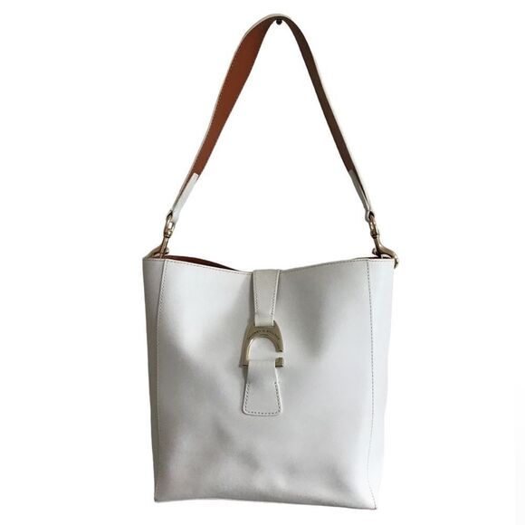 Dooney & Bourke Handbags - DOONEY & BOURKE White Leather Ashby Shoulder Bag
